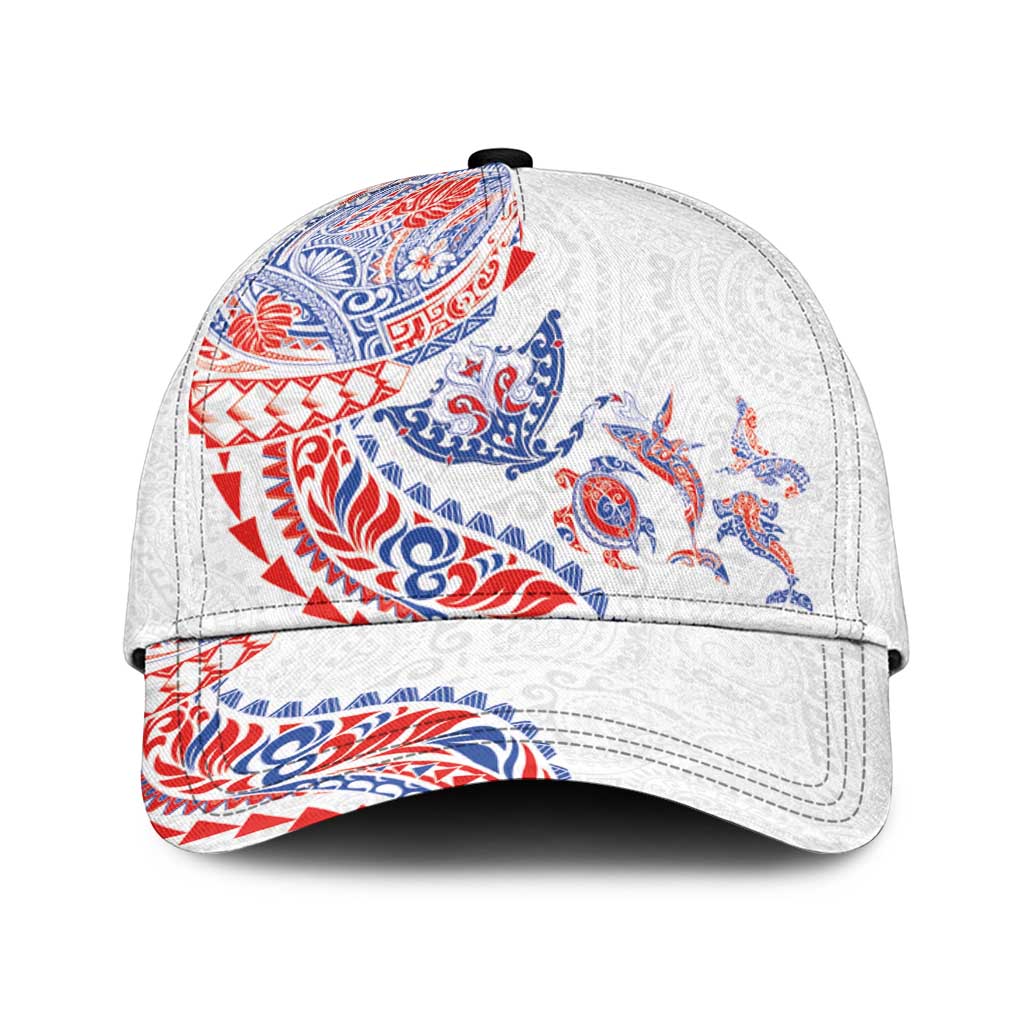 Hawaiian Kakau Tribal Sea Animals Tattoos Classic Cap Hawaii Flag Color Inspired