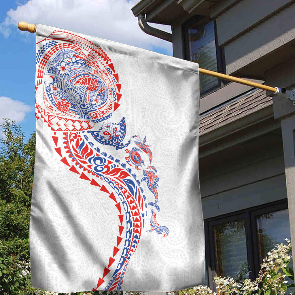 Hawaiian Kakau Tribal Sea Animals Tattoos Garden Flag Hawaii Flag Color Inspired LT03 - Polynesian Pride