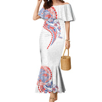 Hawaiian Kakau Tribal Sea Animals Tattoos Mermaid Dress Hawaii Flag Color Inspired LT03 Women Multicolor - Polynesian Pride