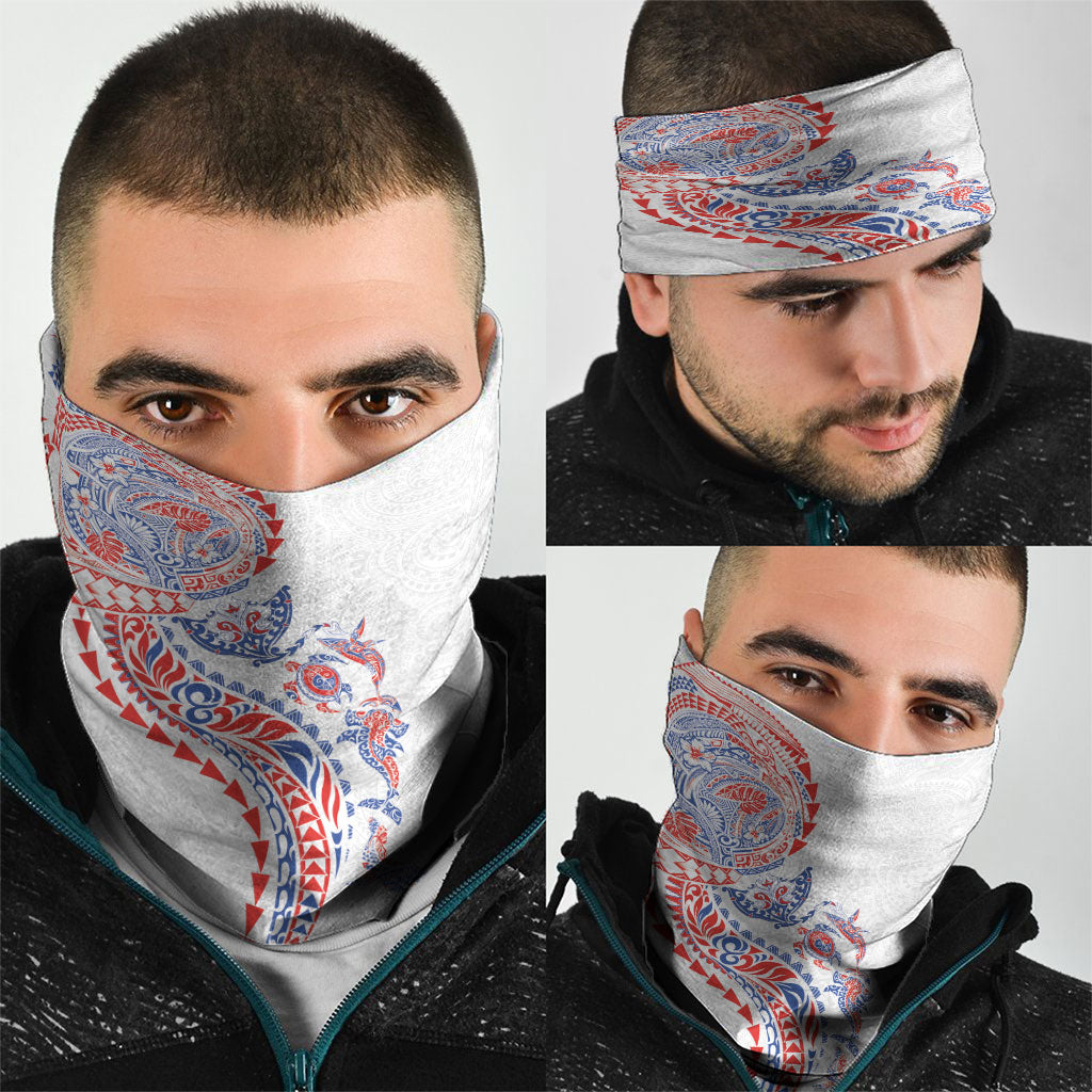 Hawaiian Kakau Tribal Sea Animals Tattoos Neck Gaiter Hawaii Flag Color Inspired