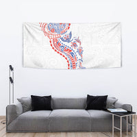 Hawaiian Kakau Tribal Sea Animals Tattoos Tapestry Hawaii Flag Color Inspired