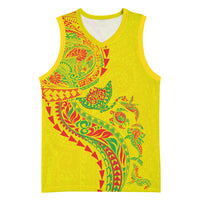 Hawaiian Kakau Tribal Sea Animals Tattoos Basketball Jersey Kanaka Maoli Flag Color Inspired LT03 Unisex Multicolor - Polynesian Pride