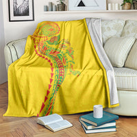Hawaiian Kakau Tribal Sea Animals Tattoos Blanket Kanaka Maoli Flag Color Inspired LT03 Multicolor - Polynesian Pride