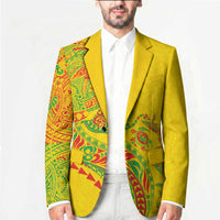 Hawaiian Kakau Tribal Sea Animals Tattoos Blazer Kanaka Maoli Flag Color Inspired LT03 - Polynesian Pride