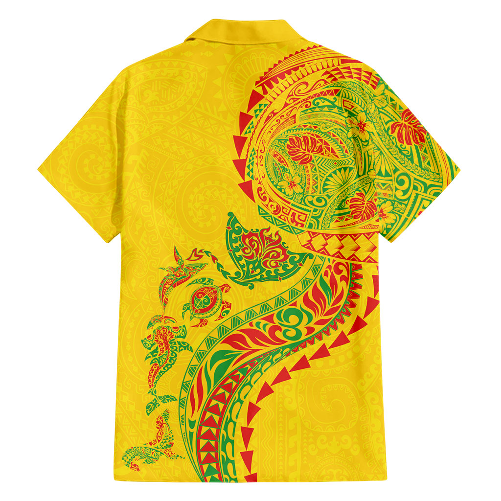 Hawaiian Kakau Tribal Sea Animals Tattoos Hawaiian Shirt Kanaka Maoli Flag Color Inspired LT03 - Polynesian Pride