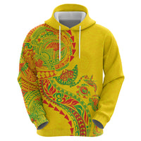 Hawaiian Kakau Tribal Sea Animals Tattoos Hoodie Kanaka Maoli Flag Color Inspired LT03 - Polynesian Pride