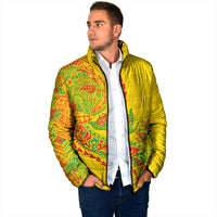 Hawaiian Kakau Tribal Sea Animals Tattoos Padded Jacket Kanaka Maoli Flag Color Inspired LT03 - Polynesian Pride