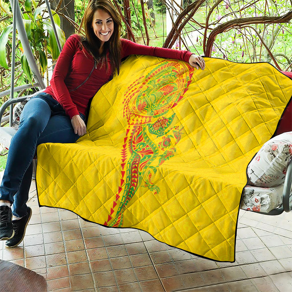 Hawaiian Kakau Tribal Sea Animals Tattoos Quilt Kanaka Maoli Flag Color Inspired LT03 - Polynesian Pride