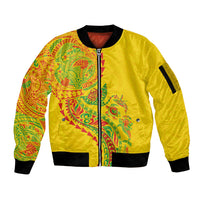 Hawaiian Kakau Tribal Sea Animals Tattoos Sleeve Zip Bomber Jacket Kanaka Maoli Flag Color Inspired LT03 Unisex Multicolor - Polynesian Pride