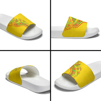 Hawaiian Kakau Tribal Sea Animals Tattoos Slide Sandals Kanaka Maoli Flag Color Inspired LT03 - Polynesian Pride