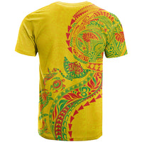 Hawaiian Kakau Tribal Sea Animals Tattoos T Shirt Kanaka Maoli Flag Color Inspired