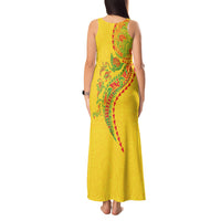 Hawaiian Kakau Tribal Sea Animals Tattoos Tank Maxi Dress Kanaka Maoli Flag Color Inspired LT03 - Polynesian Pride
