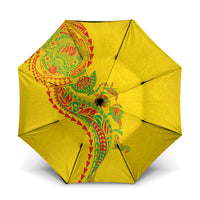 Hawaiian Kakau Tribal Sea Animals Tattoos Umbrella Kanaka Maoli Flag Color Inspired LT03 One Size Folded 11.42 inch Opened Diameter 37.4 inch Multicolor - Polynesian Pride