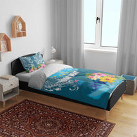 Personalised Tuvalu Independence Day Bedding Set Tuvaluan Tribal Flag Style