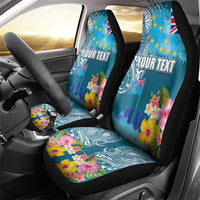 Personalised Tuvalu Independence Day Car Seat Cover Tuvaluan Tribal Flag Style