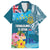 Personalised Tuvalu Independence Day Family Matching Summer Maxi Dress and Hawaiian Shirt Tuvaluan Tribal Flag Style