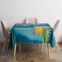 Personalised Tuvalu Independence Day Tablecloth Tuvaluan Tribal Flag Style
