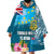 Personalised Tuvalu Independence Day Wearable Blanket Hoodie Tuvaluan Tribal Flag Style