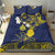 Niue Independence Day Bedding Set Hiapo Pattern Fiti Pua and Uga