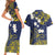 Niue Independence Day Couples Matching Short Sleeve Bodycon Dress and Hawaiian Shirt Hiapo Pattern Fiti Pua and Uga