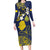 Niue Independence Day Family Matching Long Sleeve Bodycon Dress and Hawaiian Shirt Hiapo Pattern Fiti Pua and Uga