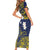 Niue Independence Day Family Matching Short Sleeve Bodycon Dress and Hawaiian Shirt Hiapo Pattern Fiti Pua and Uga