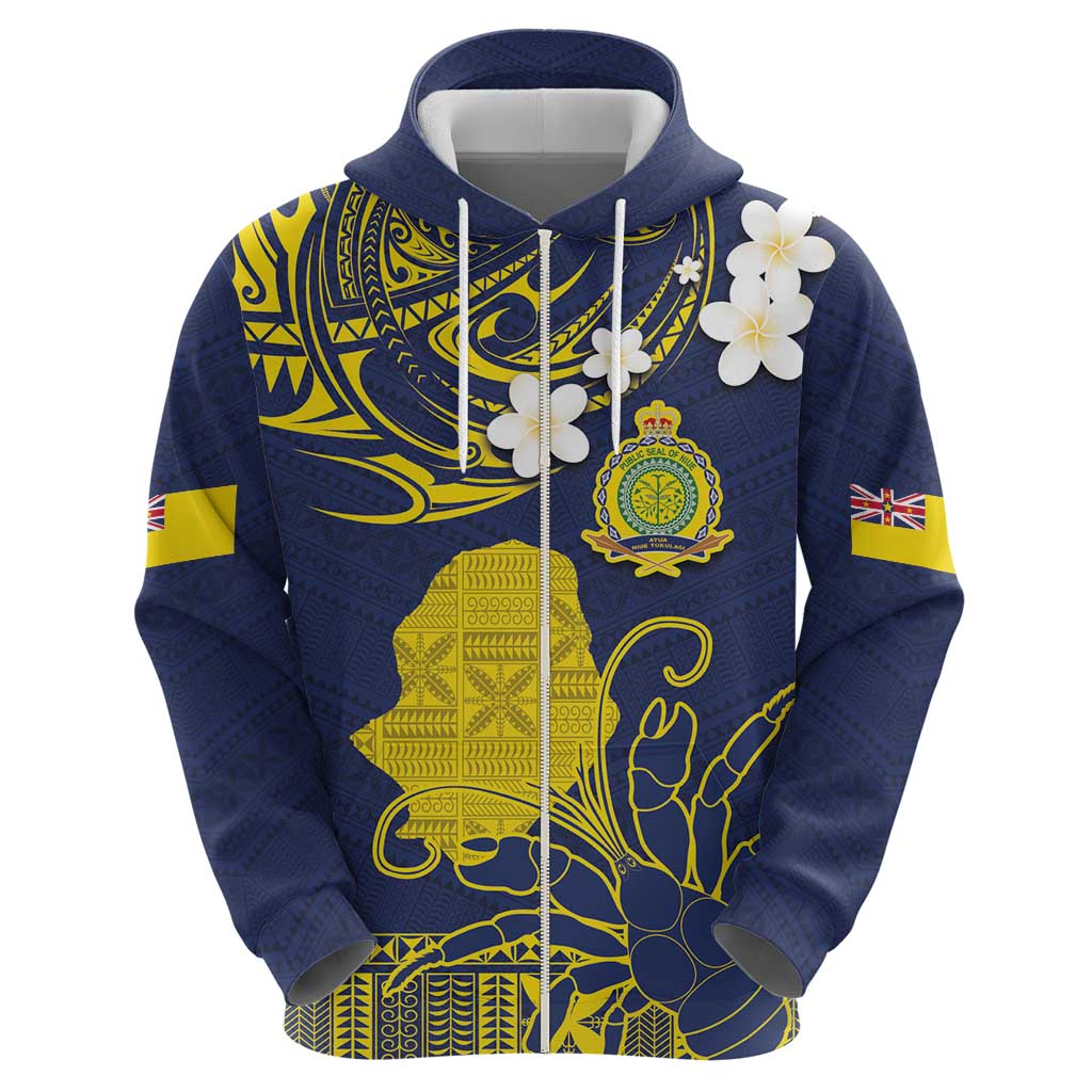 Niue Independence Day Hoodie Hiapo Pattern Fiti Pua and Uga