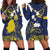 Niue Independence Day Hoodie Dress Hiapo Pattern Fiti Pua and Uga