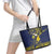 Niue Independence Day Leather Tote Bag Hiapo Pattern Fiti Pua and Uga