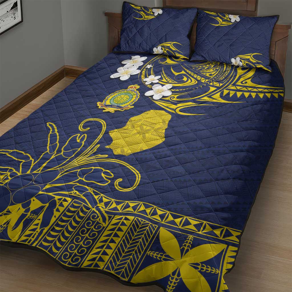 Niue Independence Day Quilt Bed Set Hiapo Pattern Fiti Pua and Uga