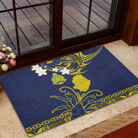 Niue Independence Day Rubber Doormat Hiapo Pattern Fiti Pua and Uga