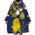 Niue Independence Day Wearable Blanket Hoodie Hiapo Pattern Fiti Pua and Uga