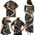 Hawaii and Japanese Together Family Matching Puletasi and Hawaiian Shirt Cranes Birds with Kakau Pattern