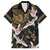 Hawaii and Japanese Together Family Matching Puletasi and Hawaiian Shirt Cranes Birds with Kakau Pattern