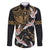 Hawaii and Japanese Together Family Matching Puletasi and Hawaiian Shirt Cranes Birds with Kakau Pattern