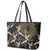 Hawaii and Japanese Together Leather Tote Bag Cranes Birds with Kakau Pattern