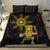 Hawaii and Philippines Together Bedding Set Warrior Tiki Mask and Filipino Sun Polynesian Style