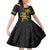 Hawaii and Philippines Together Family Matching Off Shoulder Short Dress and Hawaiian Shirt Warrior Tiki Mask and Filipino Sun Polynesian Style
