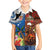 Fiji and Australia Together Family Matching Tank Maxi Dress and Hawaiian Shirt Fijian Tapa Plants with Kangaroo and Aboriginal - Polynesian Pride