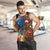 Fiji and Australia Together Men Tank Top Fijian Tapa Plants with Kangaroo and Aboriginal - Polynesian Pride