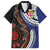 Fiji and Australia Together Family Matching Long Sleeve Bodycon Dress and Hawaiian Shirt Kangaroo Aboriginal with Tribal Tapa Hibiscus Half Style - Polynesian Pride