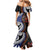 Fiji and Australia Together Mermaid Dress Kangaroo Aboriginal with Tribal Tapa Hibiscus Half Style - Polynesian Pride