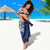 Fiji and Australia Together Sarong Kangaroo Aboriginal with Tribal Tapa Hibiscus Half Style - Polynesian Pride
