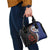 Fiji and Australia Together Shoulder Handbag Kangaroo Aboriginal with Tribal Tapa Hibiscus Half Style - Polynesian Pride