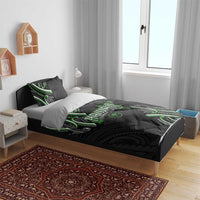 Traditional Art Hawaiian Kakau Tattoos Bedding Set Green Color - Polynesian Pride