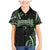 Traditional Art Hawaiian Kakau Tattoos Family Matching Mermaid Dress and Hawaiian Shirt Green Color - Polynesian Pride