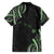 Traditional Art Hawaiian Kakau Tattoos Family Matching Short Sleeve Bodycon Dress and Hawaiian Shirt Green Color - Polynesian Pride