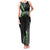 Traditional Art Hawaiian Kakau Tattoos Family Matching Tank Maxi Dress and Hawaiian Shirt Green Color - Polynesian Pride