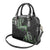 Traditional Art Hawaiian Kakau Tattoos Shoulder Handbag Green Color - Polynesian Pride