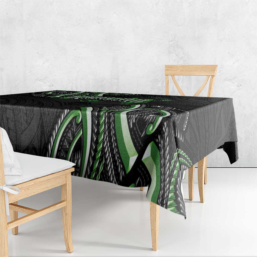 Traditional Art Hawaiian Kakau Tattoos Tablecloth Green Color - Polynesian Pride